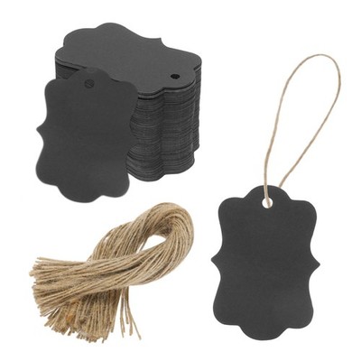 100 Stück Geschenkanhänger aus Kraftpapier mit Schnur, 2x2,8 Zoll für Wood Pulp