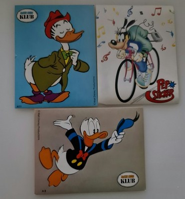 Walt Disney  2 x Micky Maus Club Aufkleber 1 x Pep Sticker