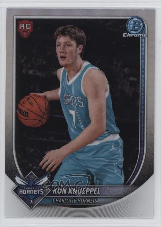 2025-26 Bowman Chrome Rookie Red RC Logo Variation Kon Knueppel #BRR-4 RC 1bz3