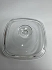 Vintage Pyrex A-7-C Clear Glass Square Replacement Lid 7” D-11