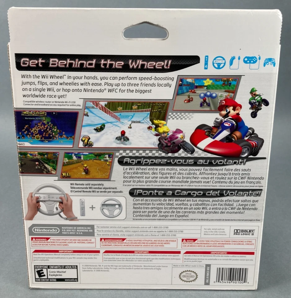 Mario Kart Wii Wheel Bundle OEM; Nintendo Wii 2008 (SEALED NEW) *RARE* - Image 3 of 4