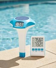 Wireless Pool Thermometer Kit, Digital Floating, Solar Powered, Blue, ABS, IPX8