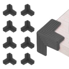 Corner Protectors 8Pcs Table Corner Protectors 3D-shaped, Black 