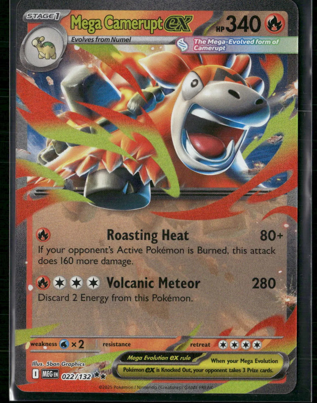 Mega Camerupt EX #22/132 2025 Mega Evolution Holo