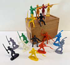 Marx 54 MM Alamo Mexican Shako Infantry Set 16 Mix LotF VINTAGE Plastic Soldiers