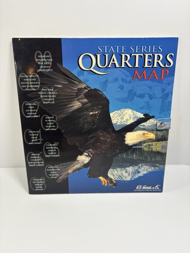 H.E. Harris & Co. State Series Quarters Collectors Map ONLY