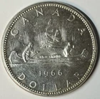 1966 Canada Voyager P-L Silver Dollar 80% silver