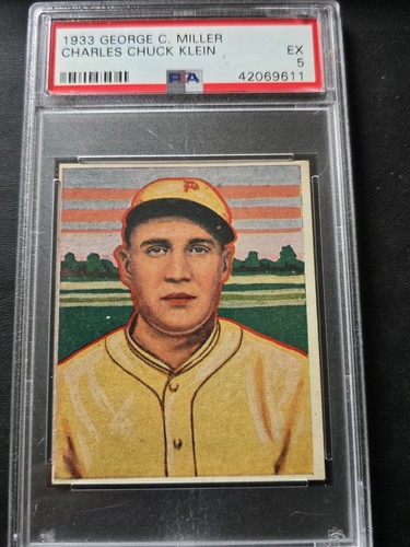 Charles Chuck Klein 1933 George C. Miller card