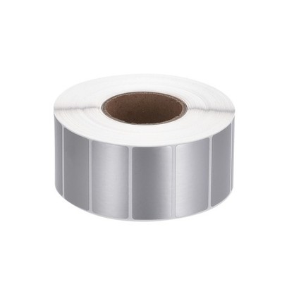 Rectangle Label Sticker Metallic Silver 1.57x0.8 Inch 1 Row 2000 Labels,1 Roll