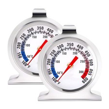 Oven Thermometer 50-300 C/100-600 F Stainless Steel Stand Up Temperature Gauge
