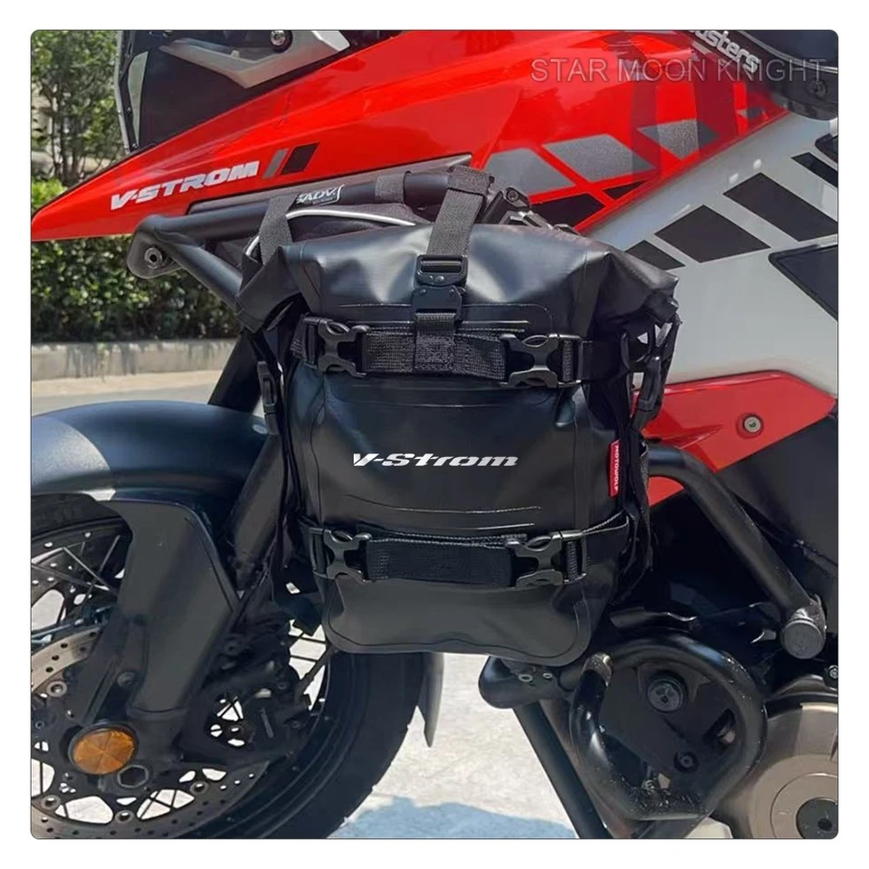 Bolsas de barra de choque GW250 para Suzuki V-Strom 1050 XT bolsa de marco impermeable de cuero Foto 2 de 4