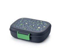 Tupperware Eco+ 1-2-3 Lunchbox mit praktischer Unterteilung+Clip-Verschluss blau