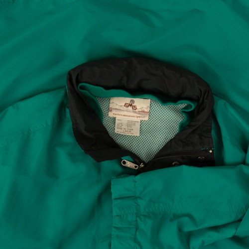 Vintage Ems Pullover Hooded Nylon Jacket L Men's Green Anorak - Picture 6 of 7