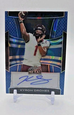 KYRON DRONES 2025 Leaf Metal Blue AUTO #ed 10/12 VIRGINIA TECH HOKIES