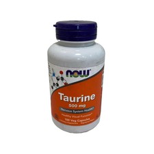 Now Taurine 500mg Nervous System Health 100 Veg Capsules