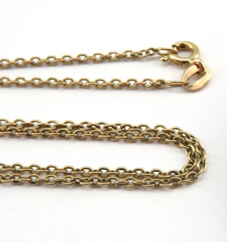 15” 14K Yellow Gold Cable Chain Necklace – 2.4g – Classic & Elegant Spring Clasp - Image 4 of 4