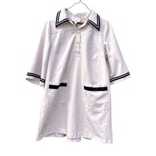 NWT Tuckernuck Pomander Place Hart Shirt Dress Mini Gardenia Tan Blue Large New