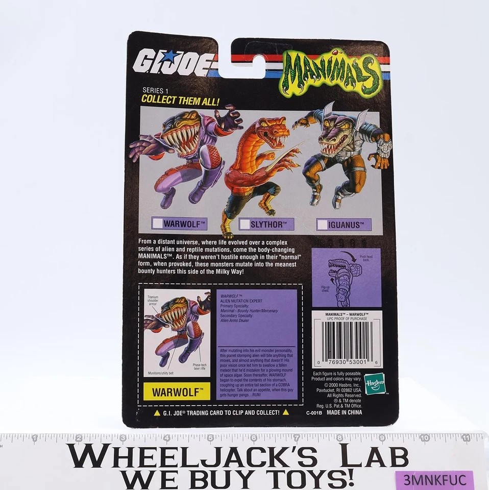 Warwolf Manimals Edición Especial Coleccionista Serie 1 GI Joe 2000 Hasbro MOSC NUEVO Foto 2 de 4