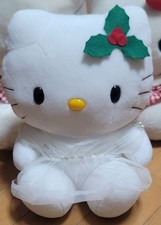 Rare Hello Kitty White Christmas Dress Retro 2001
