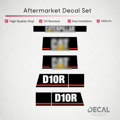 Aftermarket Decal Set for Caterpillar D10R Dozer Kit