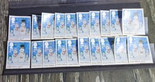 20xUnfranked 2nd Class 2017 Xmas Stamps Off Paper Without Gum FaceValue�17.00