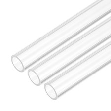 3Pcs 14mm (0.55") ID x 18mm(0.71") OD x 153mm(6") L Clear Rigid Acrylic Pipe