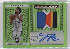 2021-22 Obsidian Electric Etch Green Flood 3/25 Jeremiah Robinson-Earl Auto 0fo5