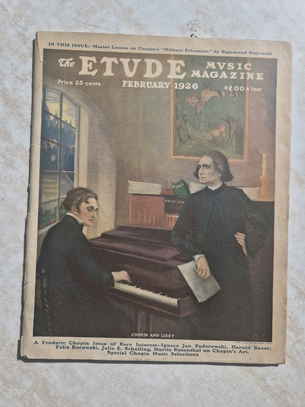 The Etude Music Magazine February 1926 Illustrated English Piano Chopin Presser