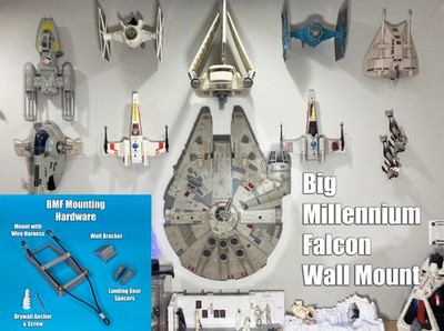 Wall Mount Bracket for Star Wars BMF Millennium Falcon 2008 TLC TVC