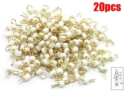 20Pcs Pcb Board Breadboard White Gold Tone Soldering Test Point Pin New Ic cf