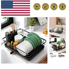 Dish Drying Rack for Kitchen Counter, Stainless Steel Sink Organization and S...