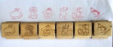 Teacher Wooden Rubber Stamps Lot of 6