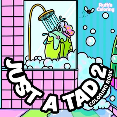 Just A Tad 2 Square Coloring Book, Hand-Drawn Illustrations, Quirky Coloring Boo