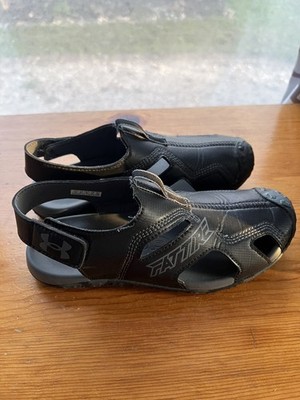 Under Armour Unisex-Child  Fat Tire Defender Slide Sandal, Size 3Y Black Color