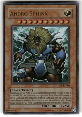 #ad Andro Sphinx Ultra Rare Yu Gi Oh Movie Exclusive Pack EP1 EN002 NM $1.99