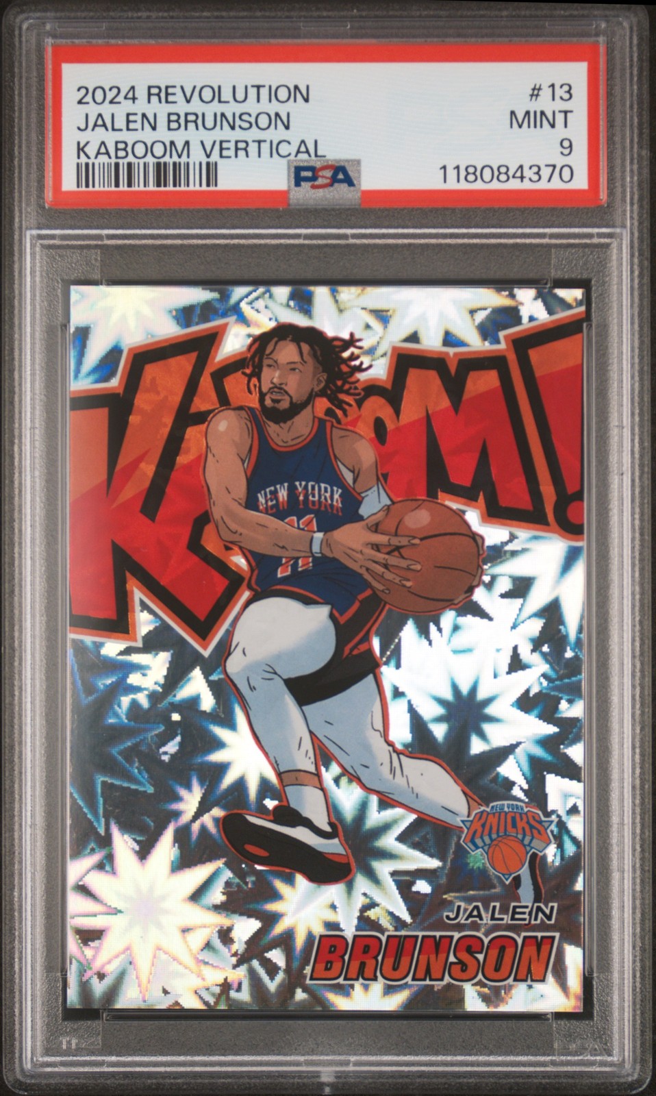 2024 PANINI REVOLUTION KABOOM! VERT #13 JALEN BRUNSON PSA 9