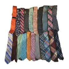 Lot of 21 Mixed Men's Ties Various Mixture Of Styles Colors & Brands.