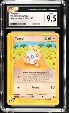 CGC 9.5 Togepi 114/147 Aquapolis Pokemon 2003 on eBay