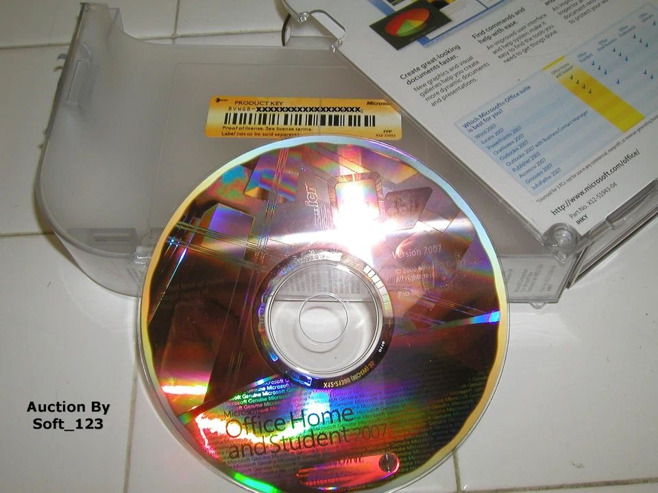 Microsoft MS Office 2007 Hogar y Estudiantes Licesned para 3 PC Caja Completa al por menor Foto 2 de 3