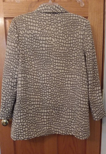 Emil Rutenberg Collection Coat Jacket Grey Green Textured Pattern | eBay