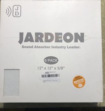 Lot de 6 panneaux acoustiques JARDEON grand rembourrage insonorisé blanc 12" X 12" X 3/8"