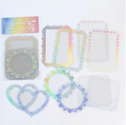 10x Transparent Sticker Images Resin Epoxy Acetate Clear Glitter Coaster UV Tray - Picture 16 of 21
