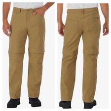 Eddie Bauer Men's Tan Convertible Tech Pant Men's 40 , Inseam 30