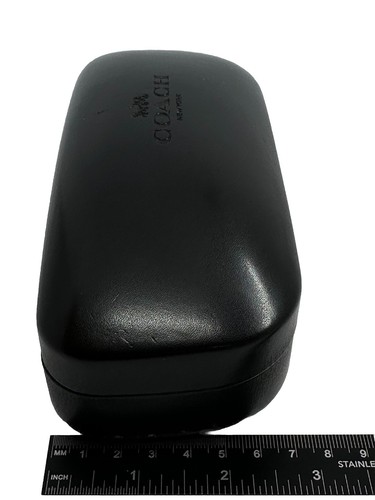 NWD Coach Black Hard Clamshell SUNGLASSES Case With Microfiber Cleaning Cloth - Picture 3 of 8