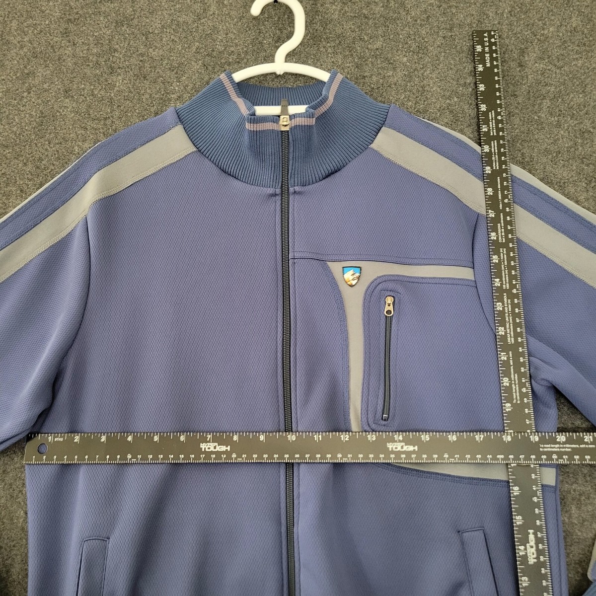 PLASTICPRODUCTジャケット Kuhl Jacket Mens Small Blue Gray Track Full Zip Mock Neck Outdoor