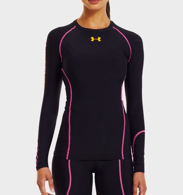 black long sleeve compression top