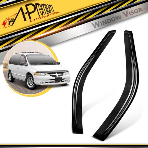 Dark Smoke Window Visors For Dodge Grand Caravan 1996-2007 (2-Piece) - PLEASE NOTE: Does NOT Fit Caravan-1168083