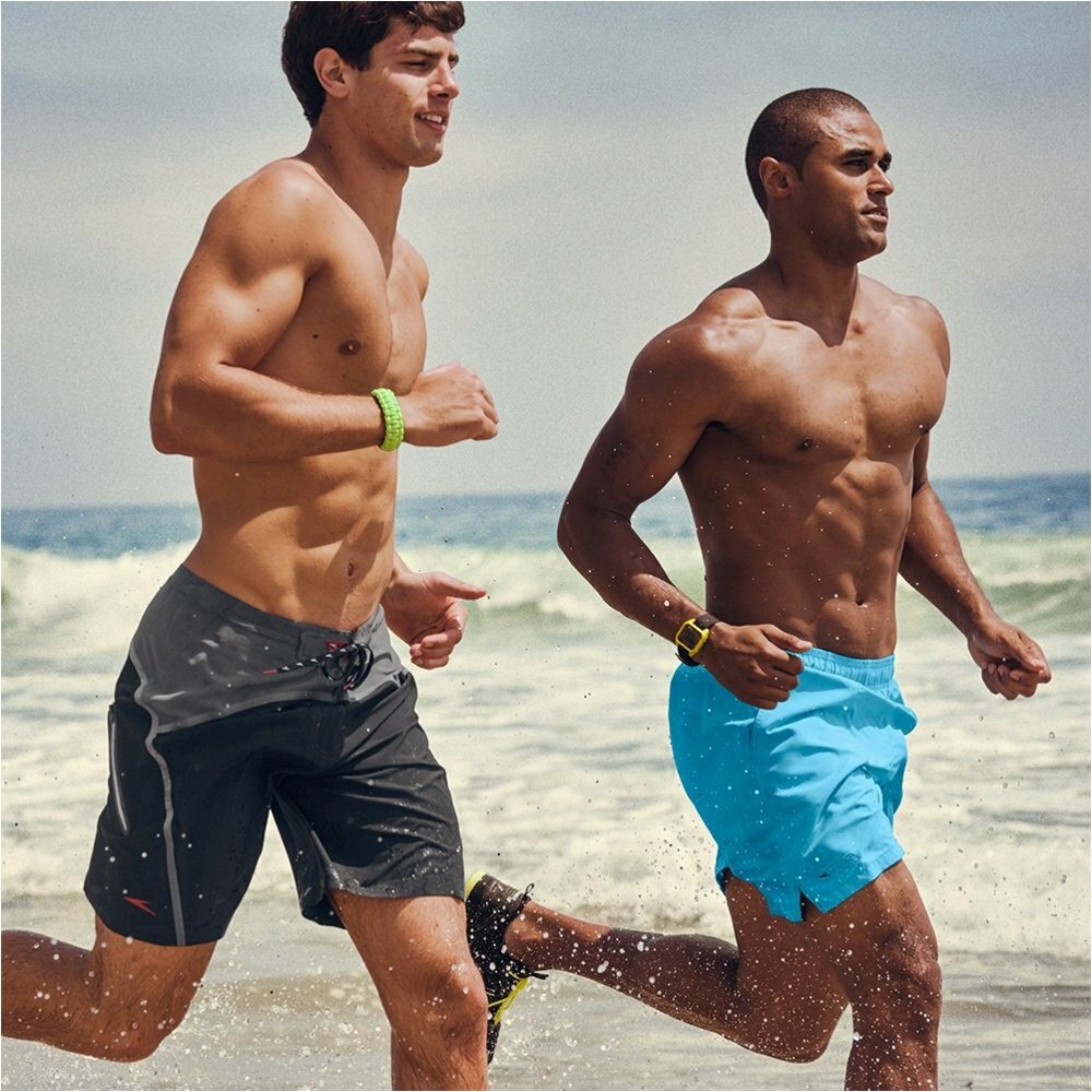 speedo men's solid rally volley 19 inch workout & swim trunks