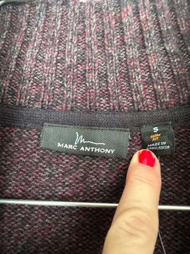 nwt marc anthony quarter zip sweater size small - Picture 2 of 3