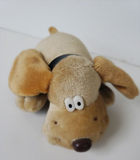 Vintage 1986 Kennel Kuddlees 6" Dog Plush Tan Brown Collar Small Toy